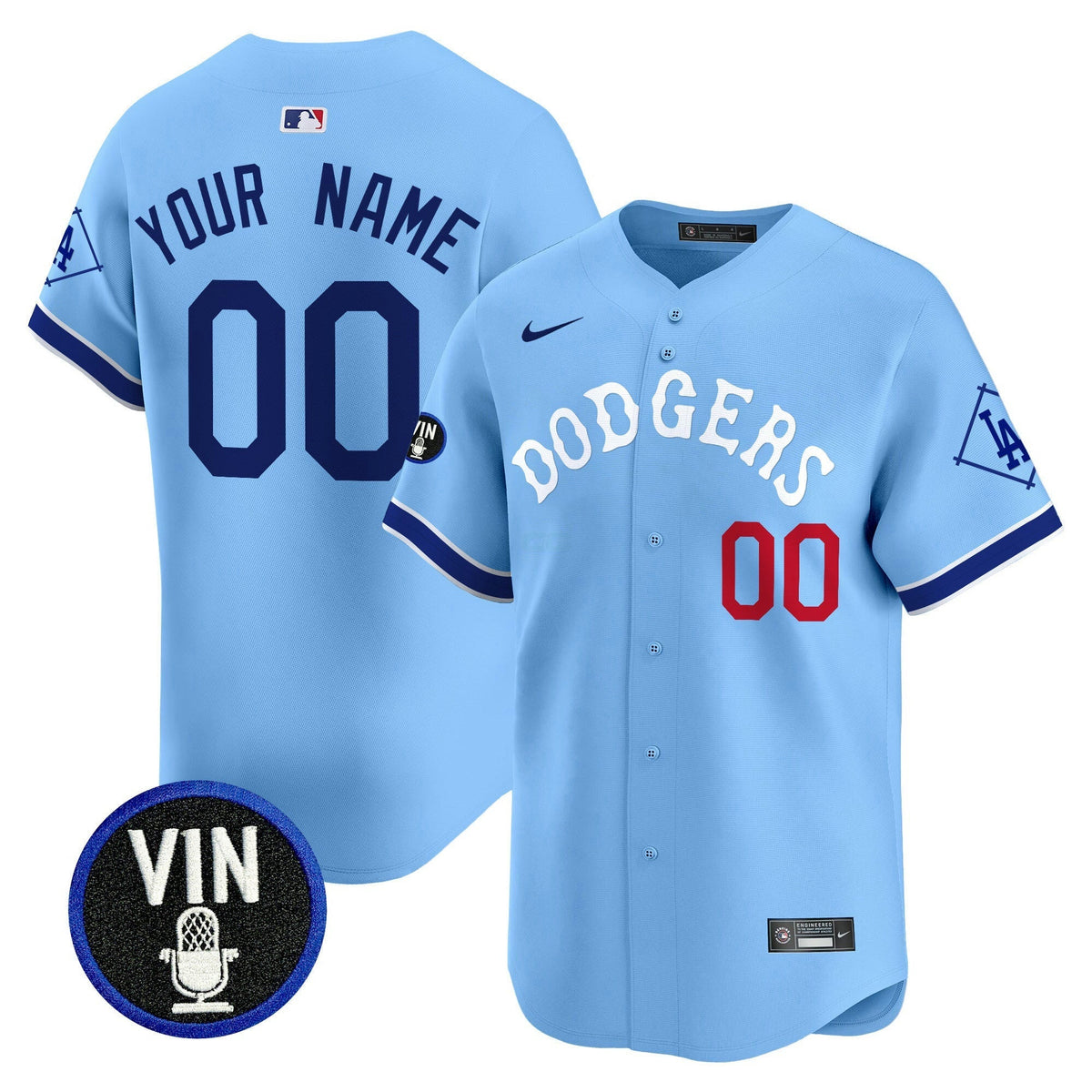 MLB Tribute Vin Scully Patch Vapor Premier Limited Jersey