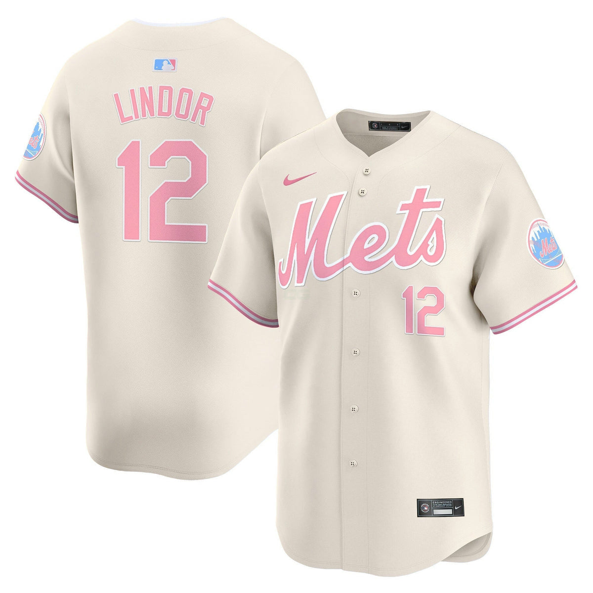 MLB New York Mets Unisex Bubblegum Pink Vapor Premier Limited Jersey