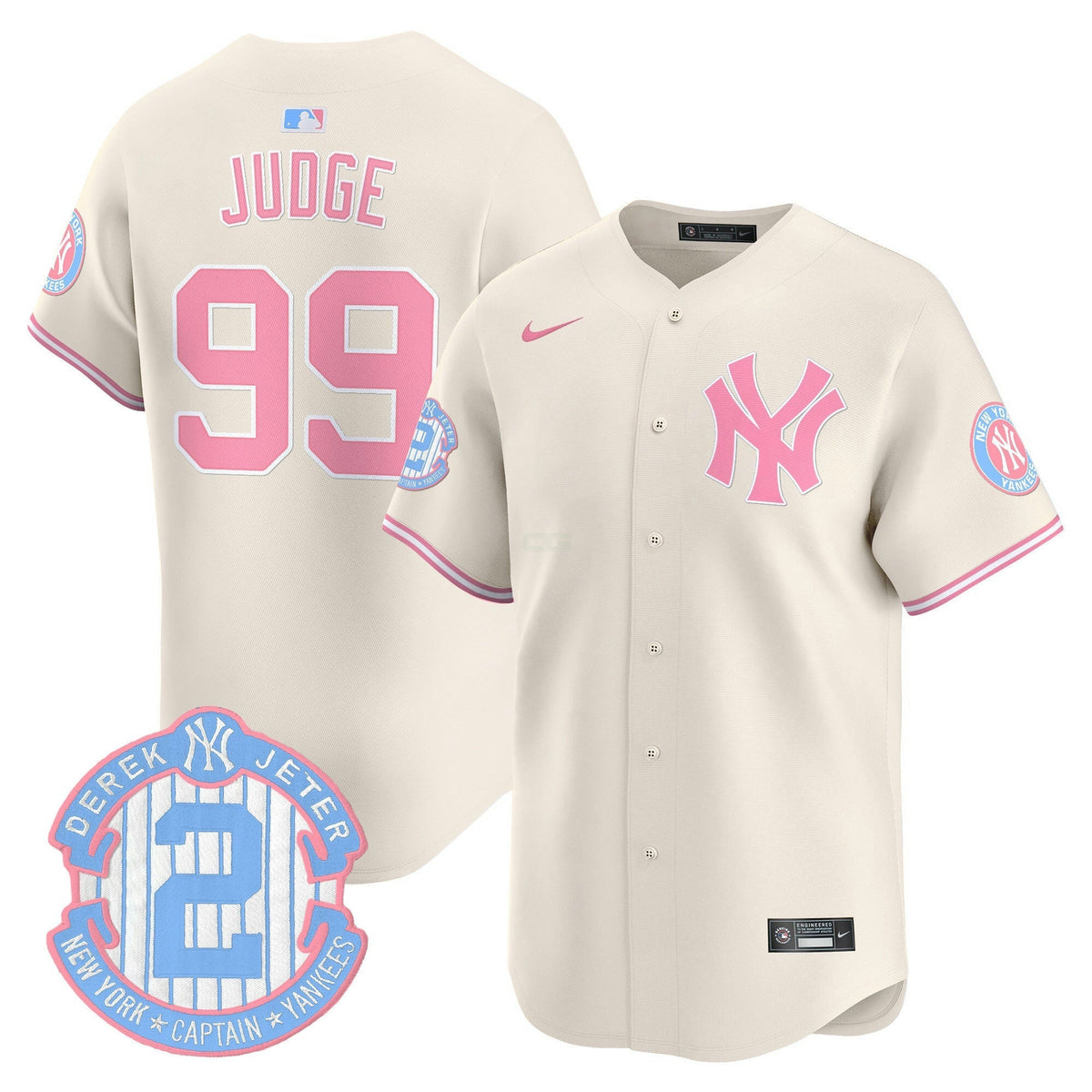 MLB Unisex New York Bubblegum Pink Vapor Premier Limited Jersey