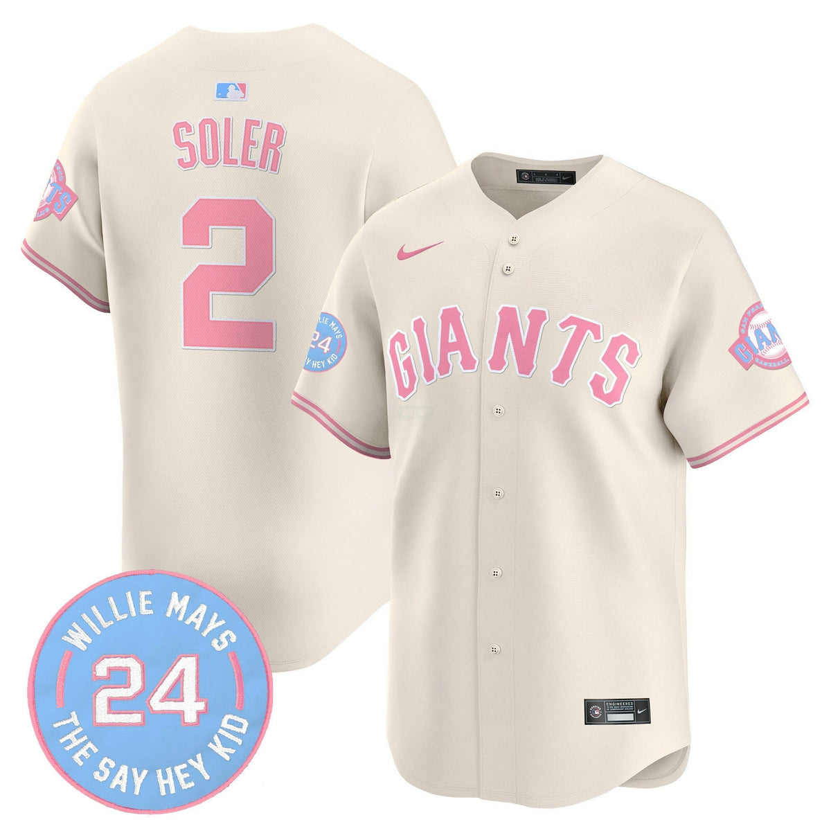 MLB Unisex San Francisco Bubblegum Pink Vapor Premier Limited Jersey