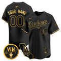 MLB Vin & California Patch Gold Vapor Premier Limited Jersey