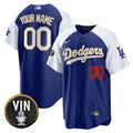 MLB Vin Scully Patch Cool Base Gold Trim Jersey V2