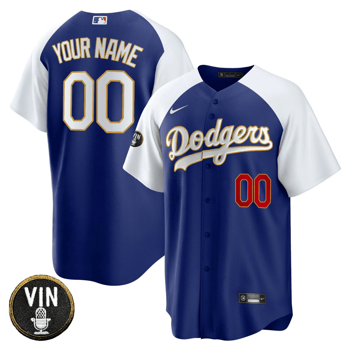 MLB Vin Scully Patch Cool Base Jersey