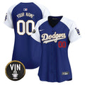 MLB Vin Scully Patch Gold Trim Vapor Premier Limited Jersey