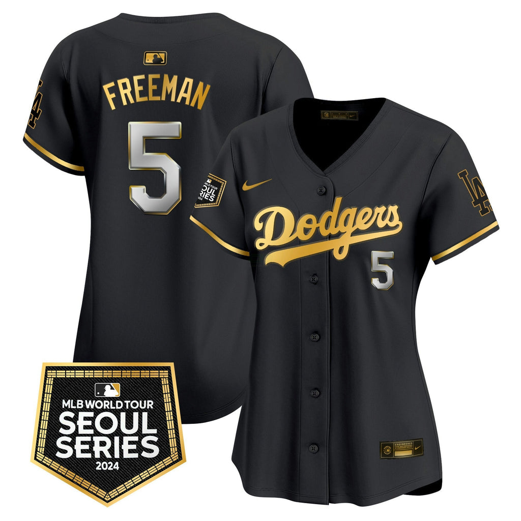 MLB Los Angeles Dodgers Women’s 2024 World Tour Seoul Series Patch Vapor Premier Limited Jersey