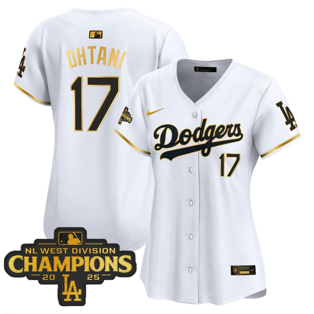 MLB Women’s 2025 NL West Division Champions Patch Gold Trim Vapor Premier Limited Jersey