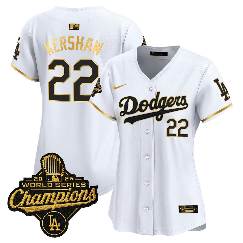 MLB Women’s 2025 World Series Champions Patch Gold Trim Vapor Premier Limited Jersey