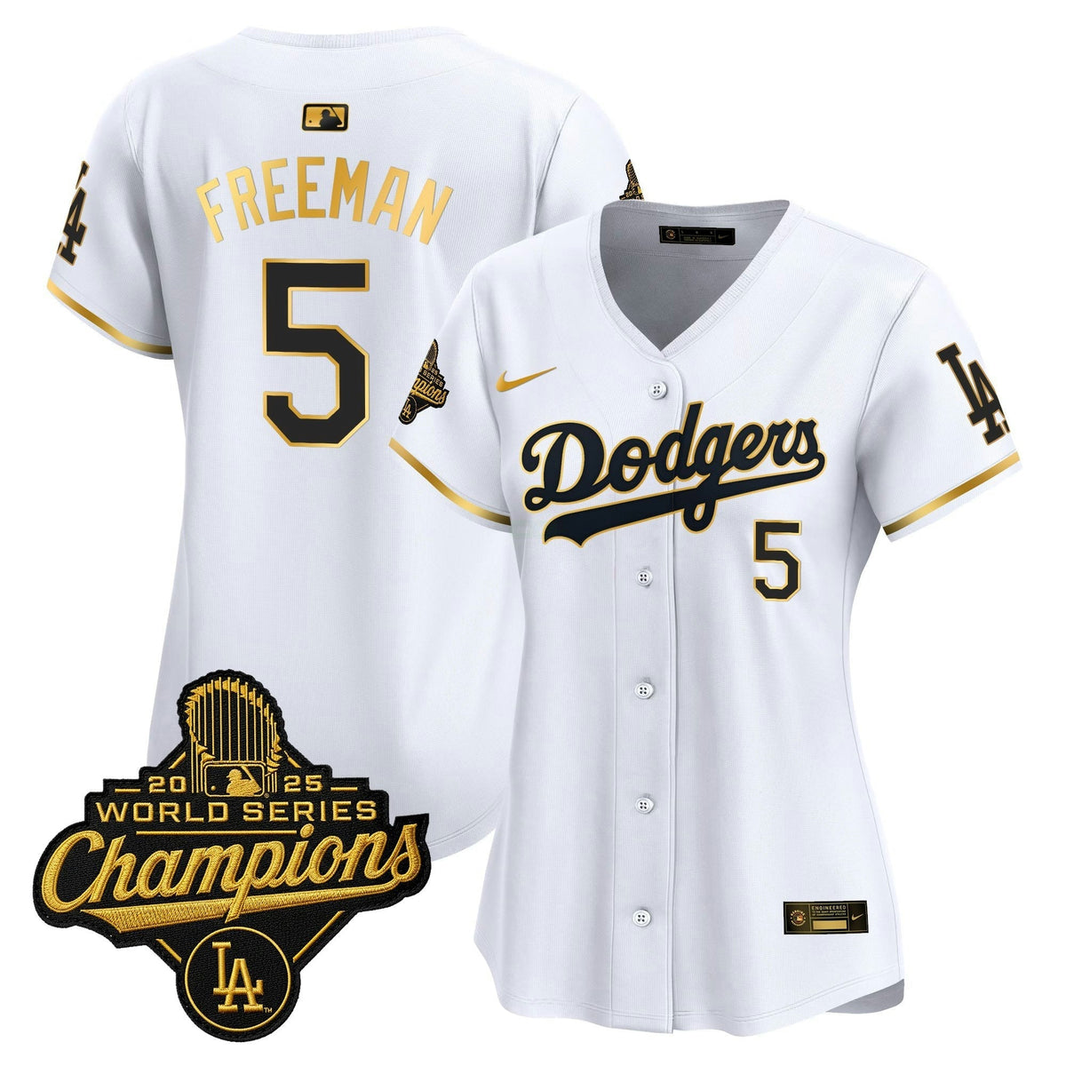 MLB Women’s 2025 World Series Champions Patch Gold Trim Vapor Premier Limited Jersey