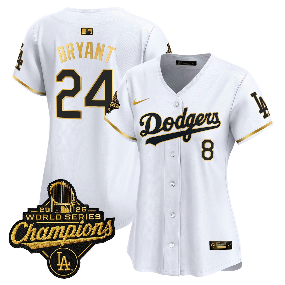 MLB Women’s 2025 World Series Champions Patch Gold Trim Vapor Premier Limited Jersey