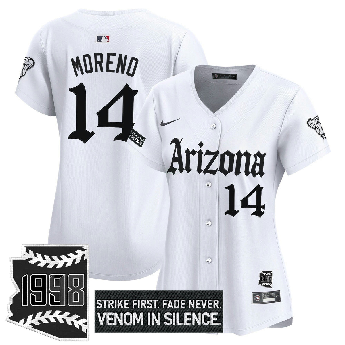 MLB Women’s Arizona ‘Gothic Desert Fang Edition’ Vapor Premier Limited Jersey