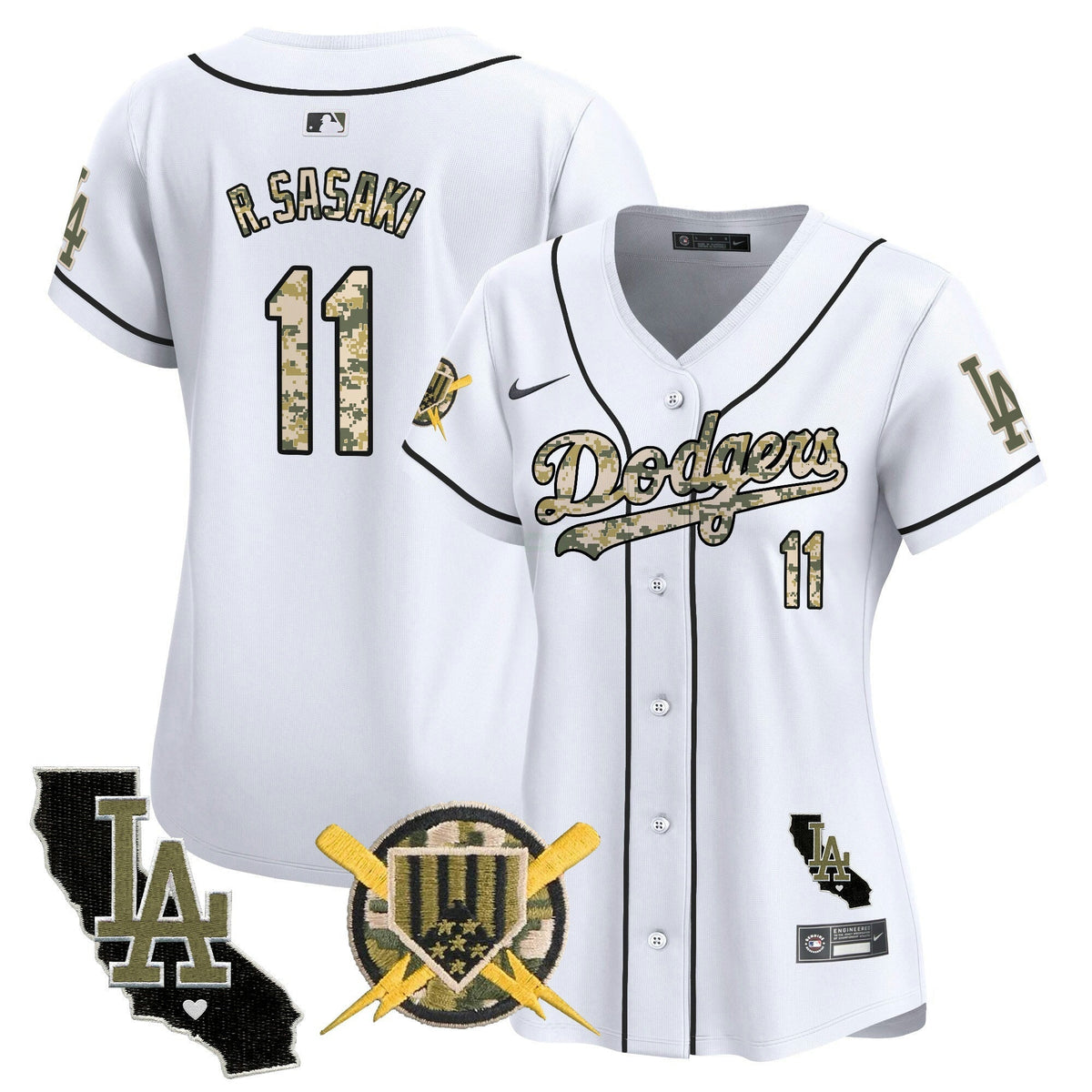 MLB Los Angeles Dodgers Women’s Armed Forces Day Vapor Premier Limited Jersey