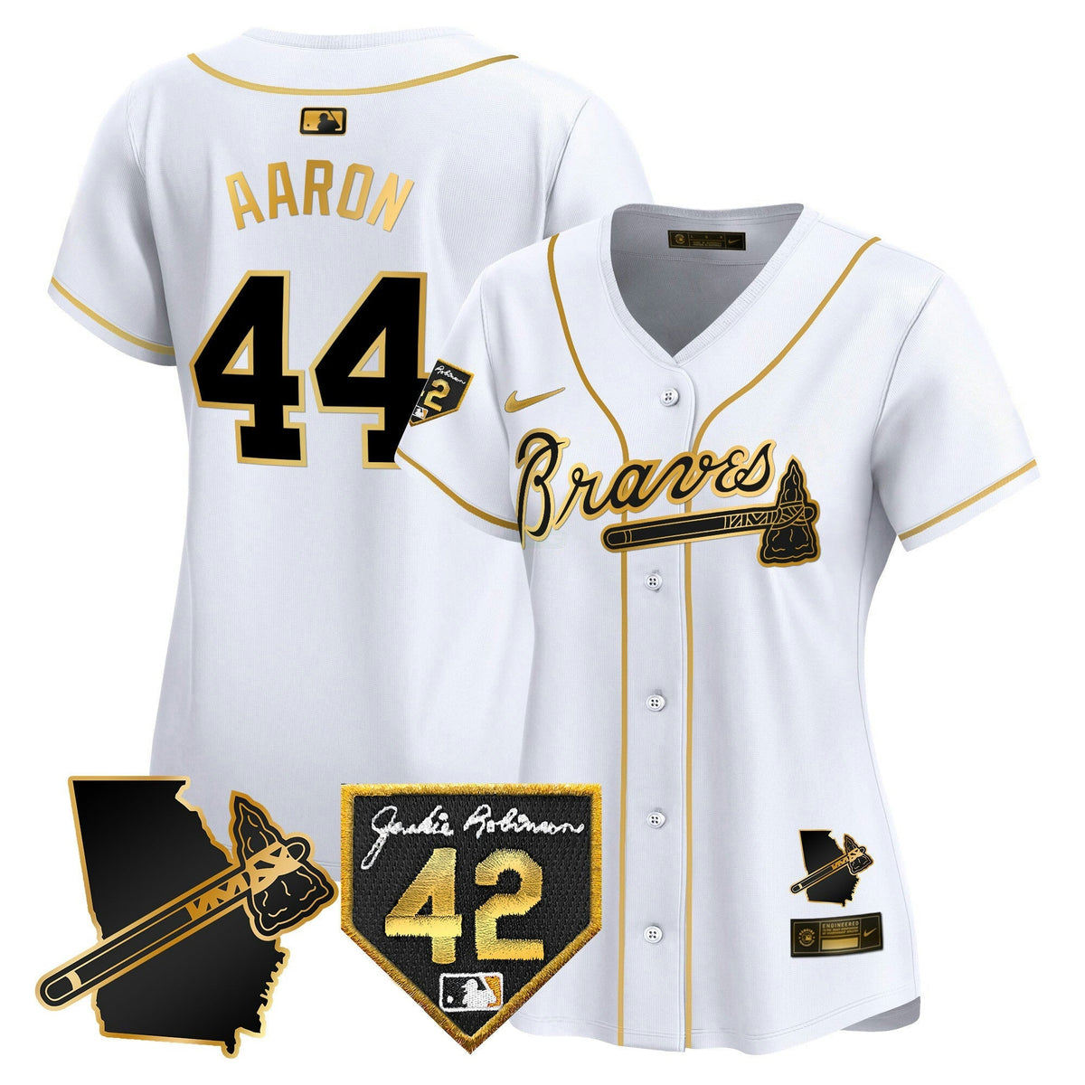 MLB Women’s Atlanta 2024 Robinson & Georgia Patch Vapor Premier Limited Jersey