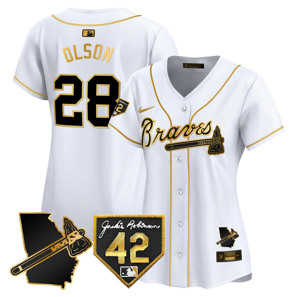 MLB Women’s Atlanta 2024 Robinson & Georgia Patch Vapor Premier Limited Jersey
