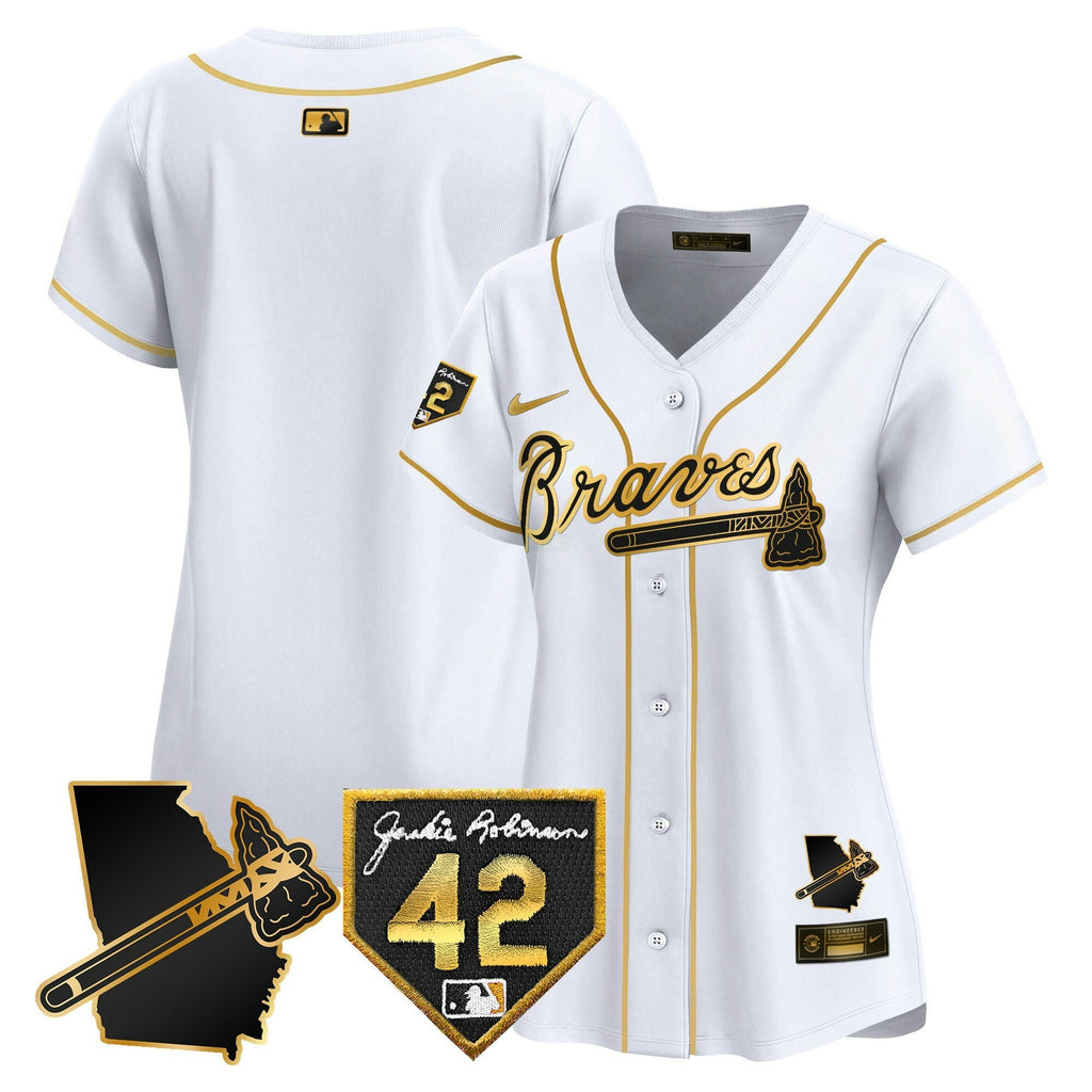 MLB Women’s Atlanta 2024 Robinson & Georgia Patch Vapor Premier Limited Jersey