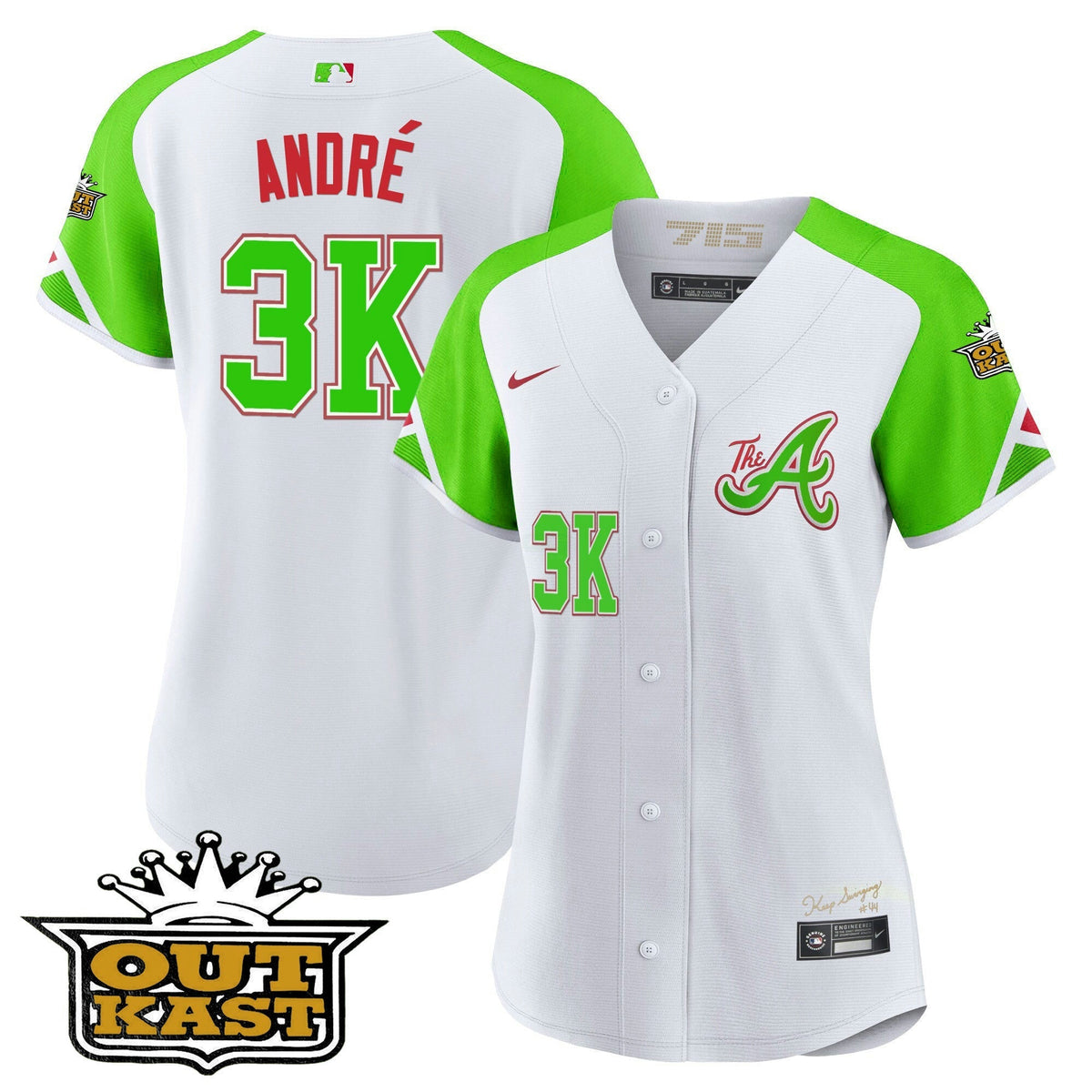 MLB Women’s Atlanta Atliens City Connect Flex Base Jersey - Bright Green