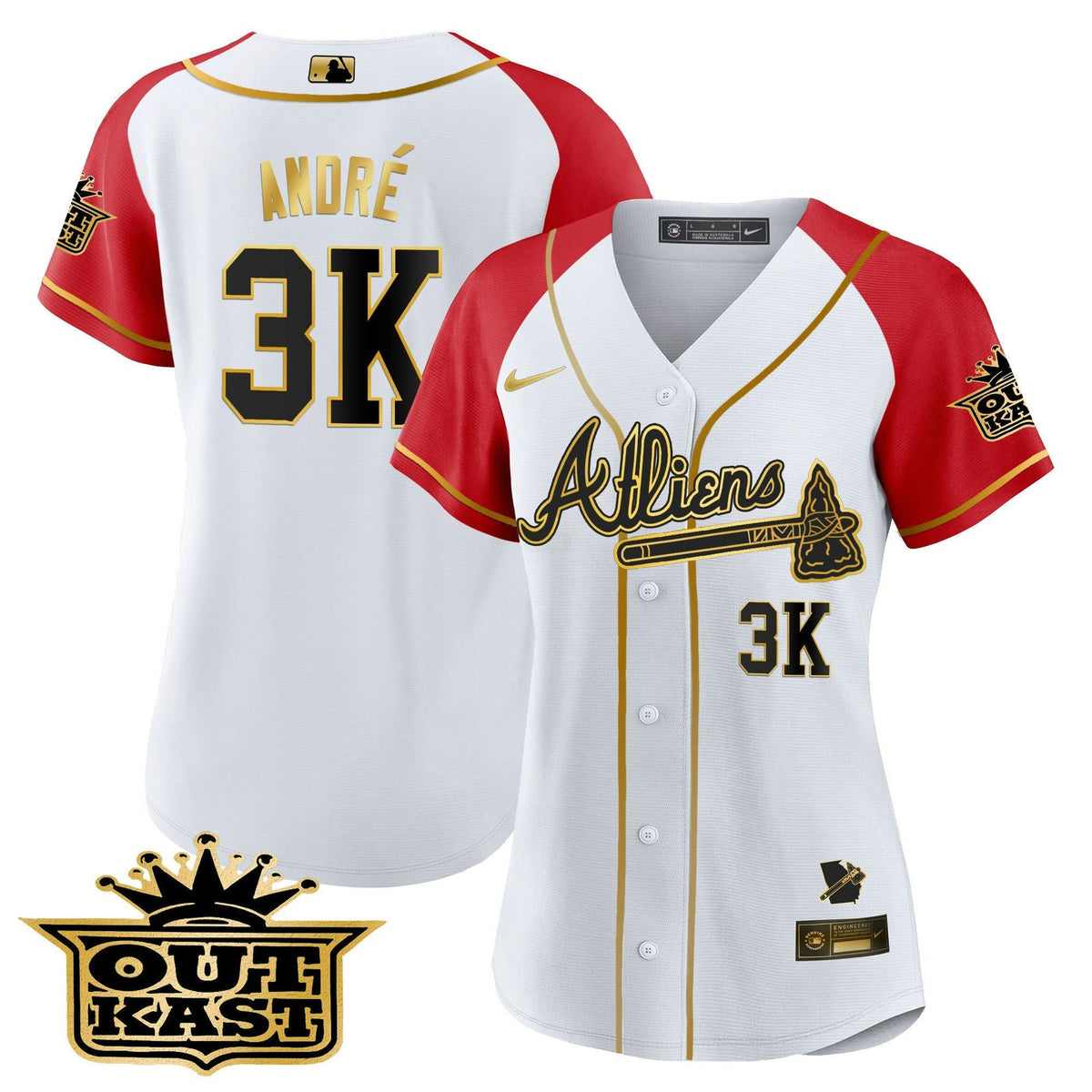 MLB Women’s Atlanta Atliens Gold Alternate Jersey