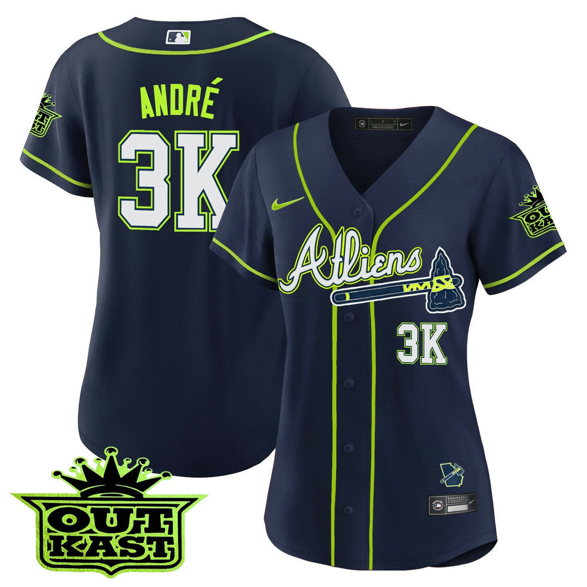 MLB Women’s Atlanta Atliens Jersey