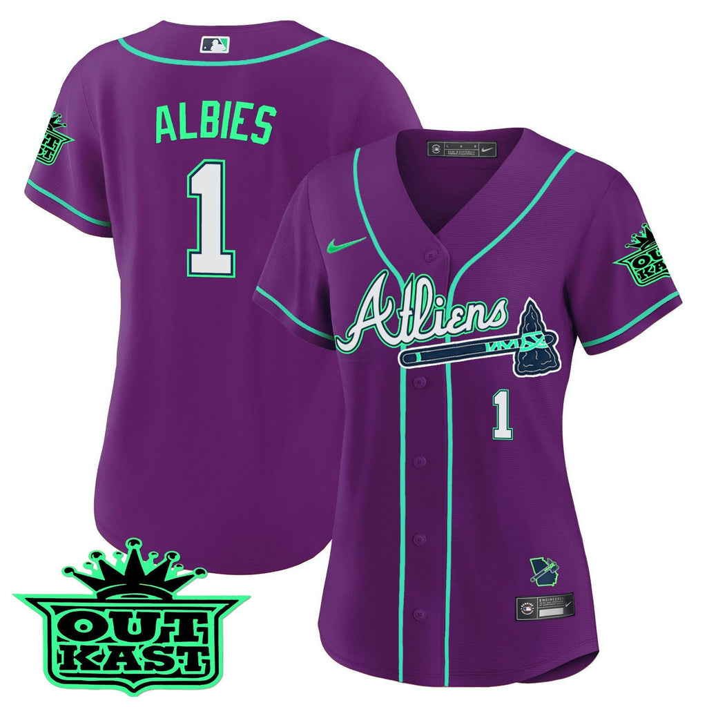 MLB Women’s Atlanta Atliens Jersey – Galaxy Version – Stitched
