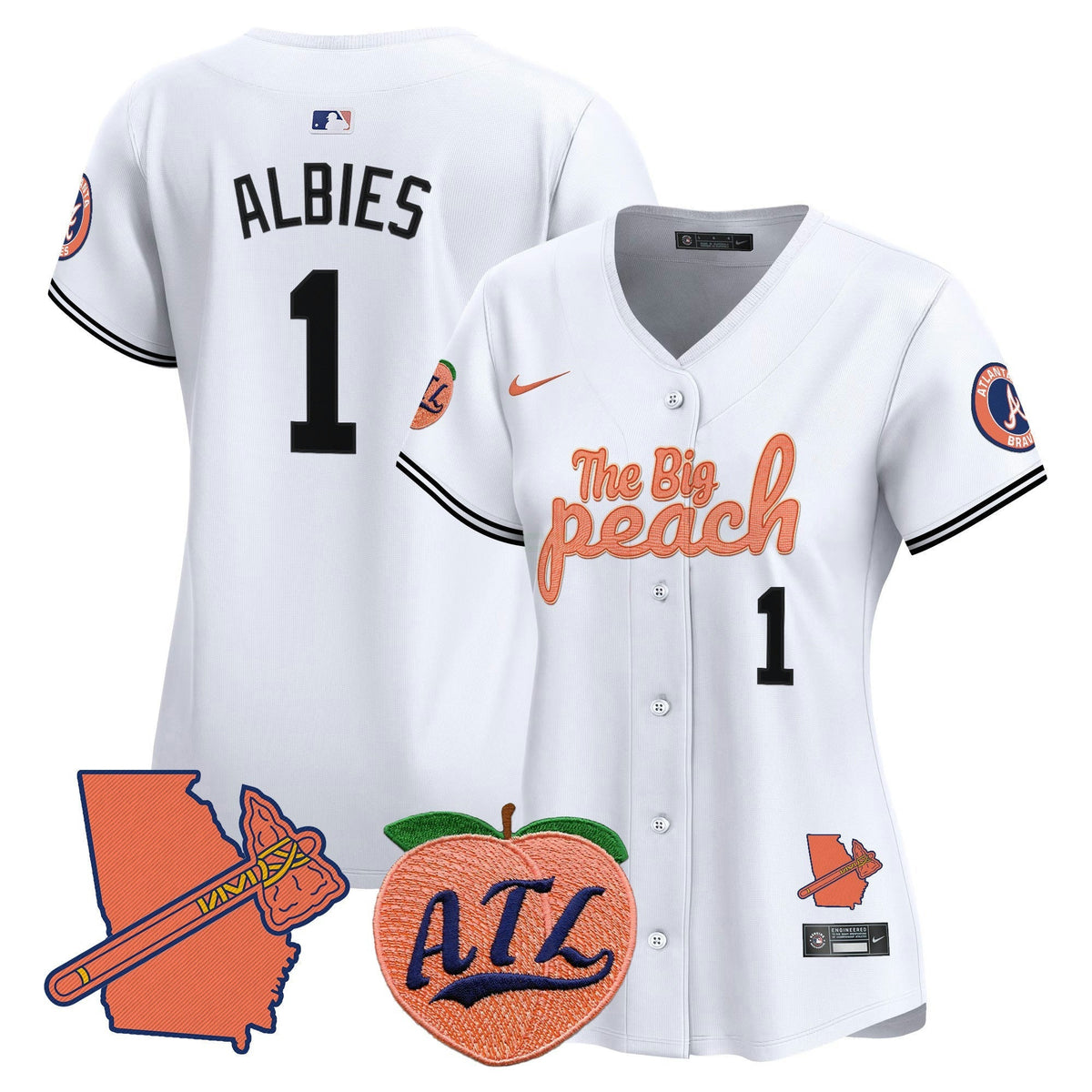 MLB Women’s Atlanta The Big Peach Vapor Premier Limited Jersey