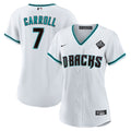 MLB Women’s Corbin Carroll Arizona 2023 World Series Patch Jersey – White - White