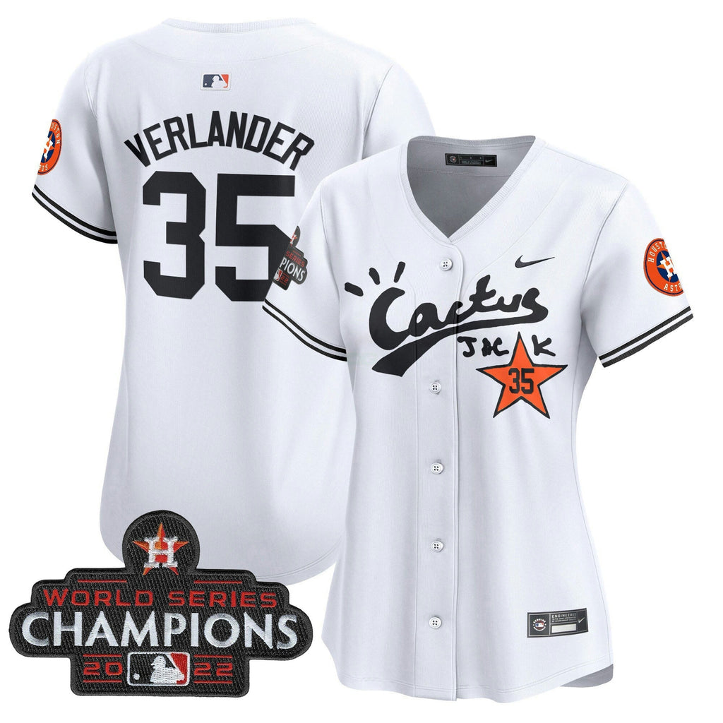 MLB Women’s Houston Cactus Jack Champions Patch Vapor Premier Limited Jersey