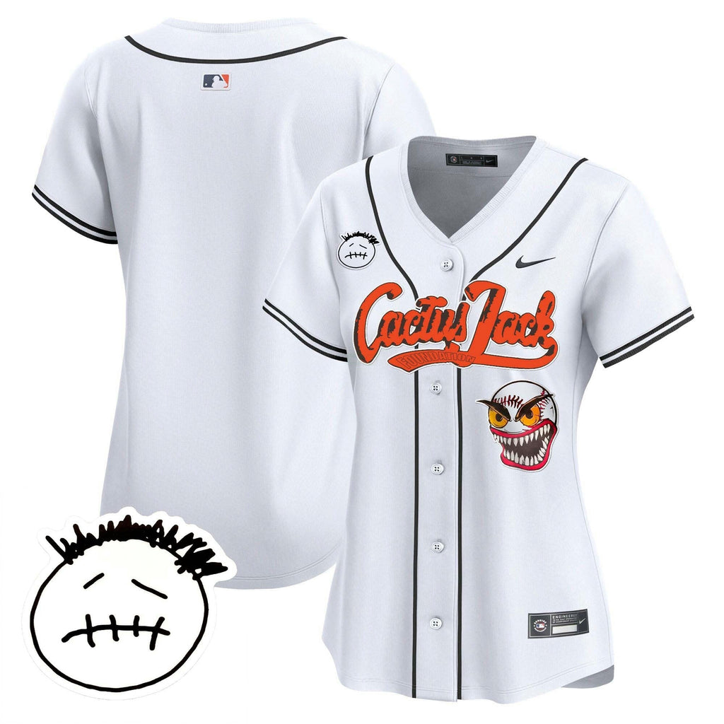 MLB Women’s Houston Cactus Jack Patch Vapor Premier Limited Jersey V3 – Stitched