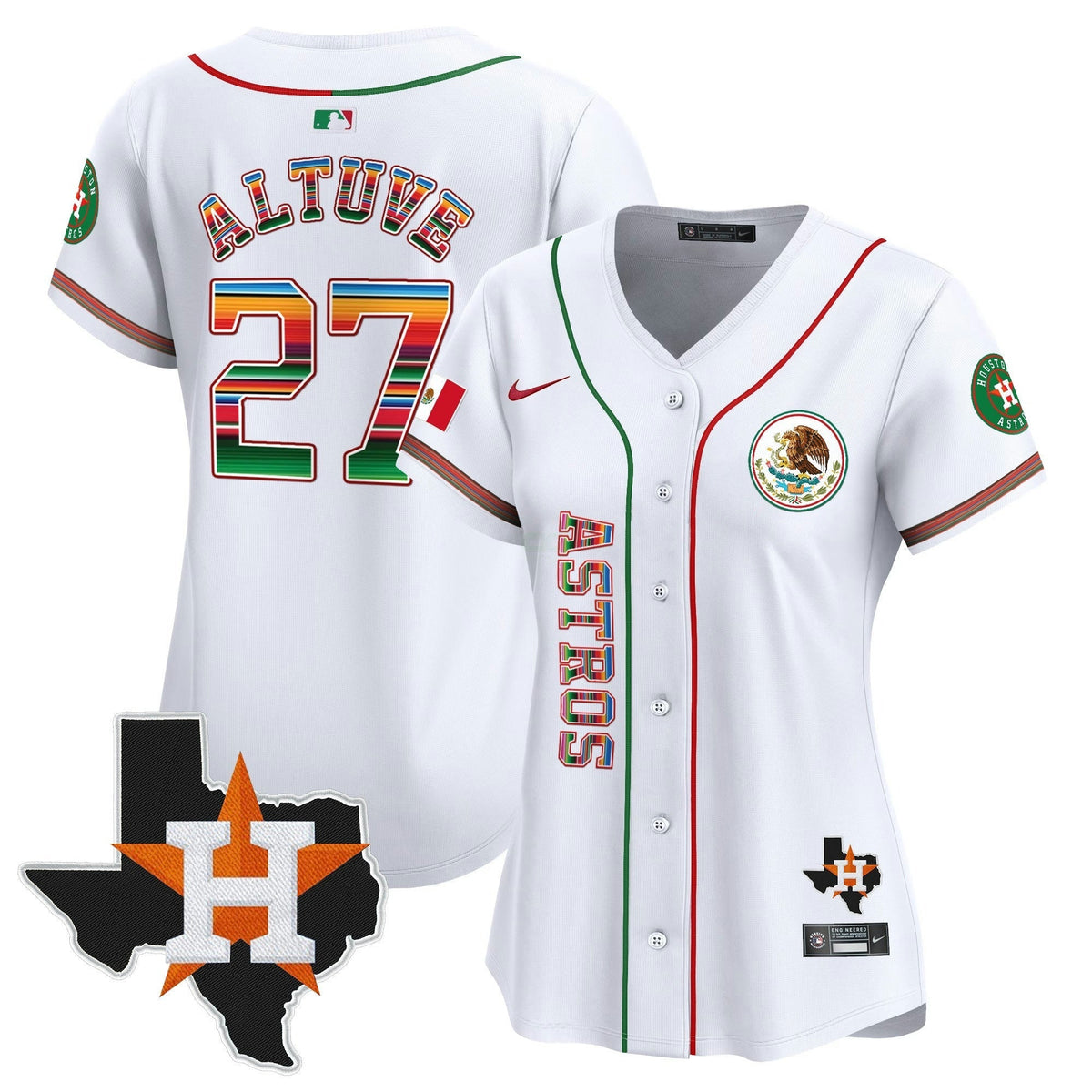 MLB Women’s Houston Mexico Vapor Premier Limited Jersey V4