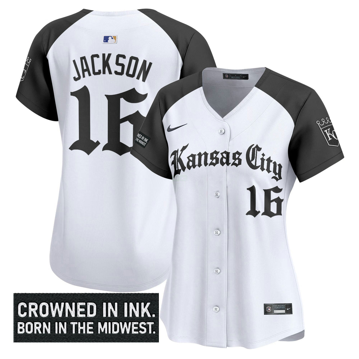 MLB Women’s Kansas City ‘Gothic Crown Edition’ Vapor Premier Limited Jersey