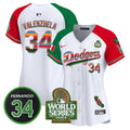 MLB Women’s Mexico Fernando Memorial & 2024 World Series Patch Vapor Premier Limited Jersey V2