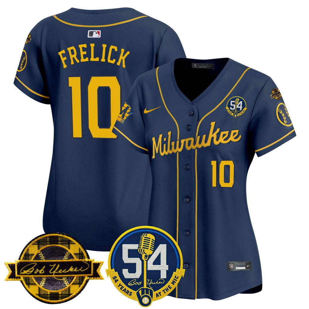 MLB Women’s Milwaukee ‘Bob Uecker – 54 Seasons for ’ Vapor Premier Limited Jersey