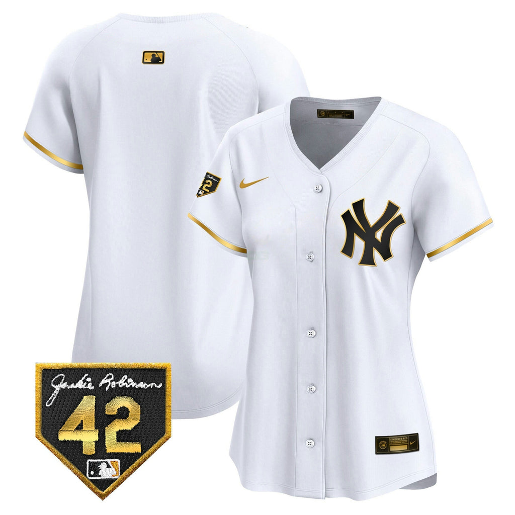 MLB New York Yankees Women’s New York 2024 Jackie Robinson Patch Vapor Premier Limited Jersey