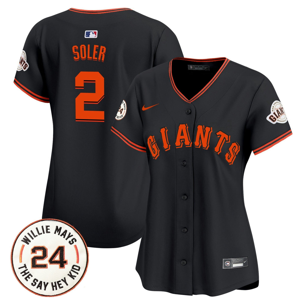 MLB Women’s San Francisco 2024 Willie Mays Patch Vapor Premier Limited Jersey