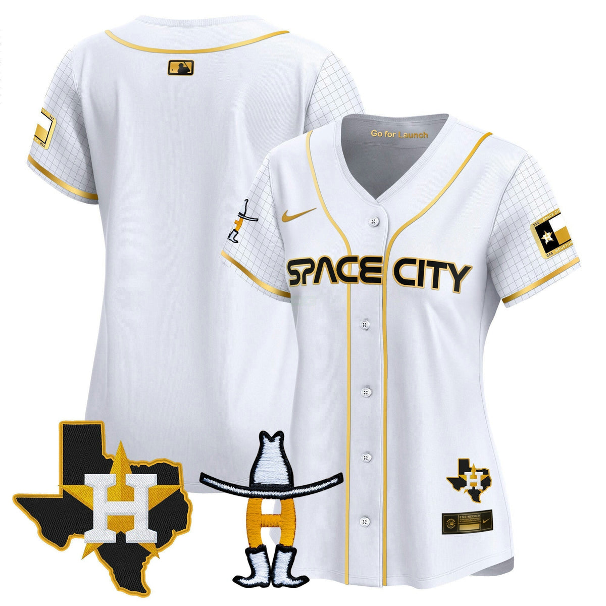 MLB Women’s Space City Texas Patch Vapor Premier Limited Jersey