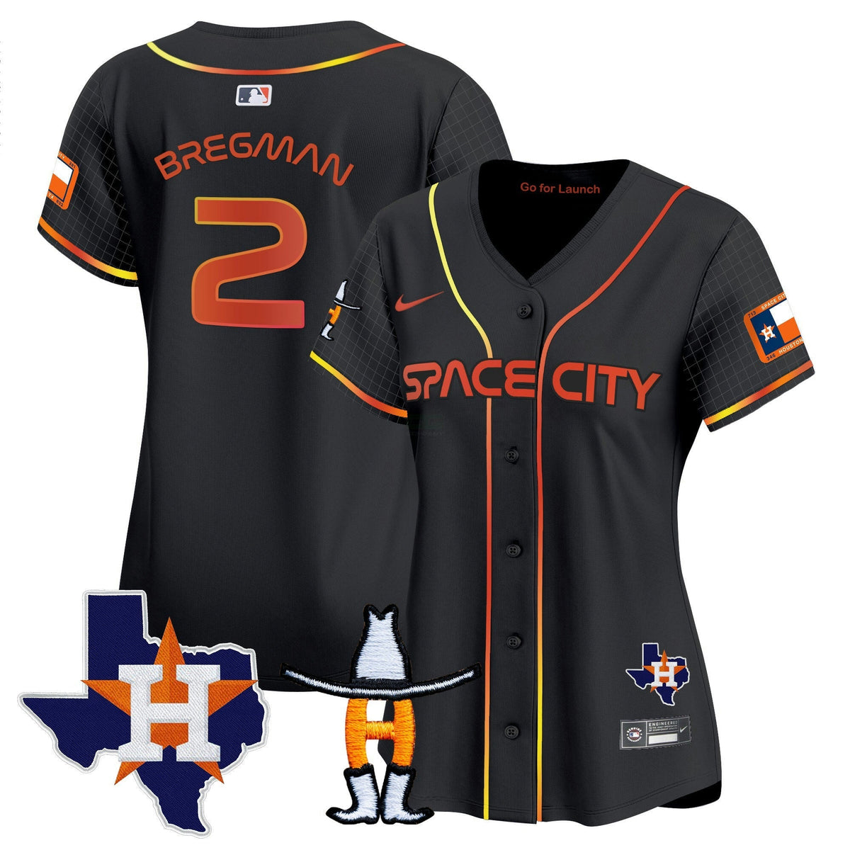 MLB Women’s Space City Texas Patch Vapor Premier Limited Jersey