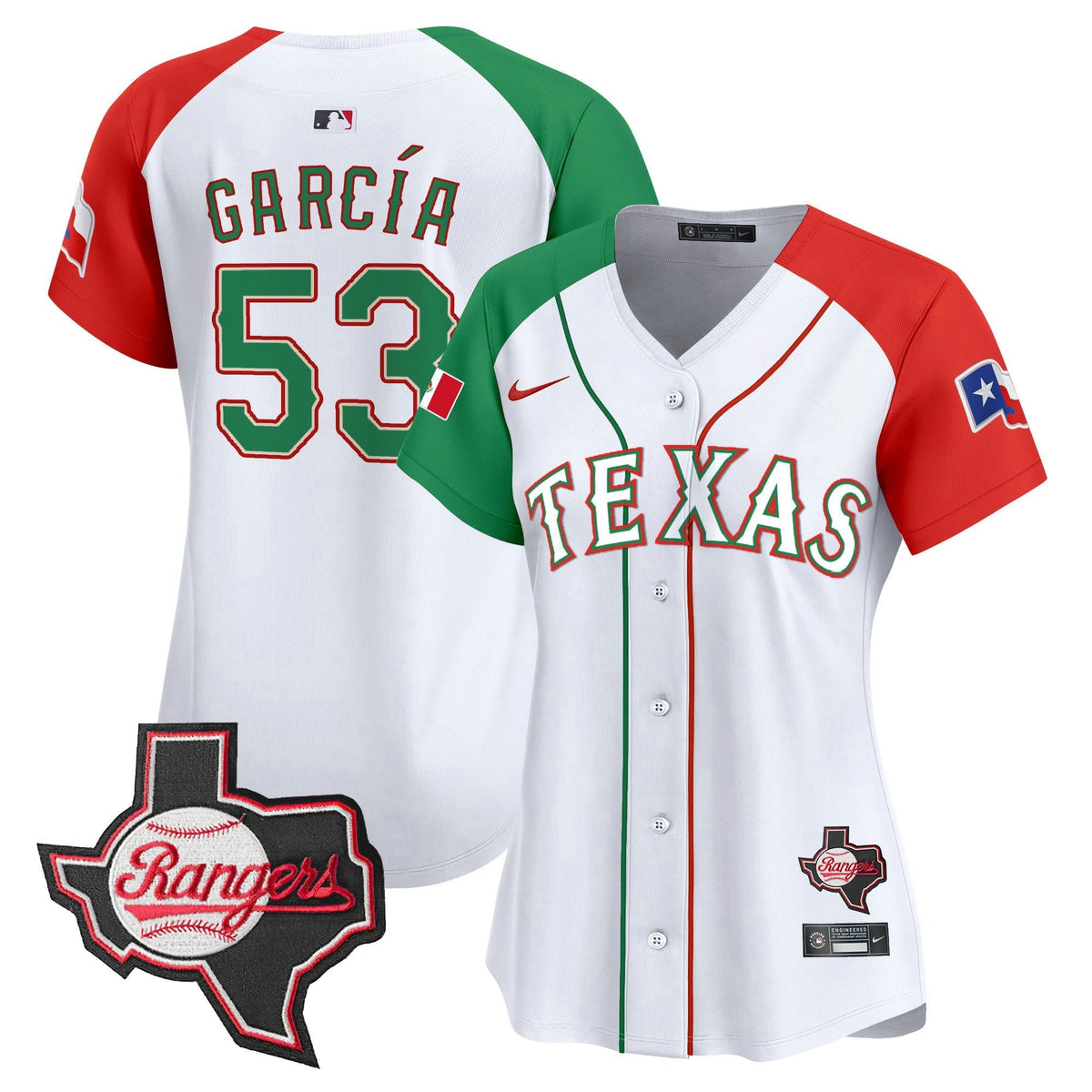 MLB Women’s Texas Mexico Texas Patch Vapor Premier Limited Jersey