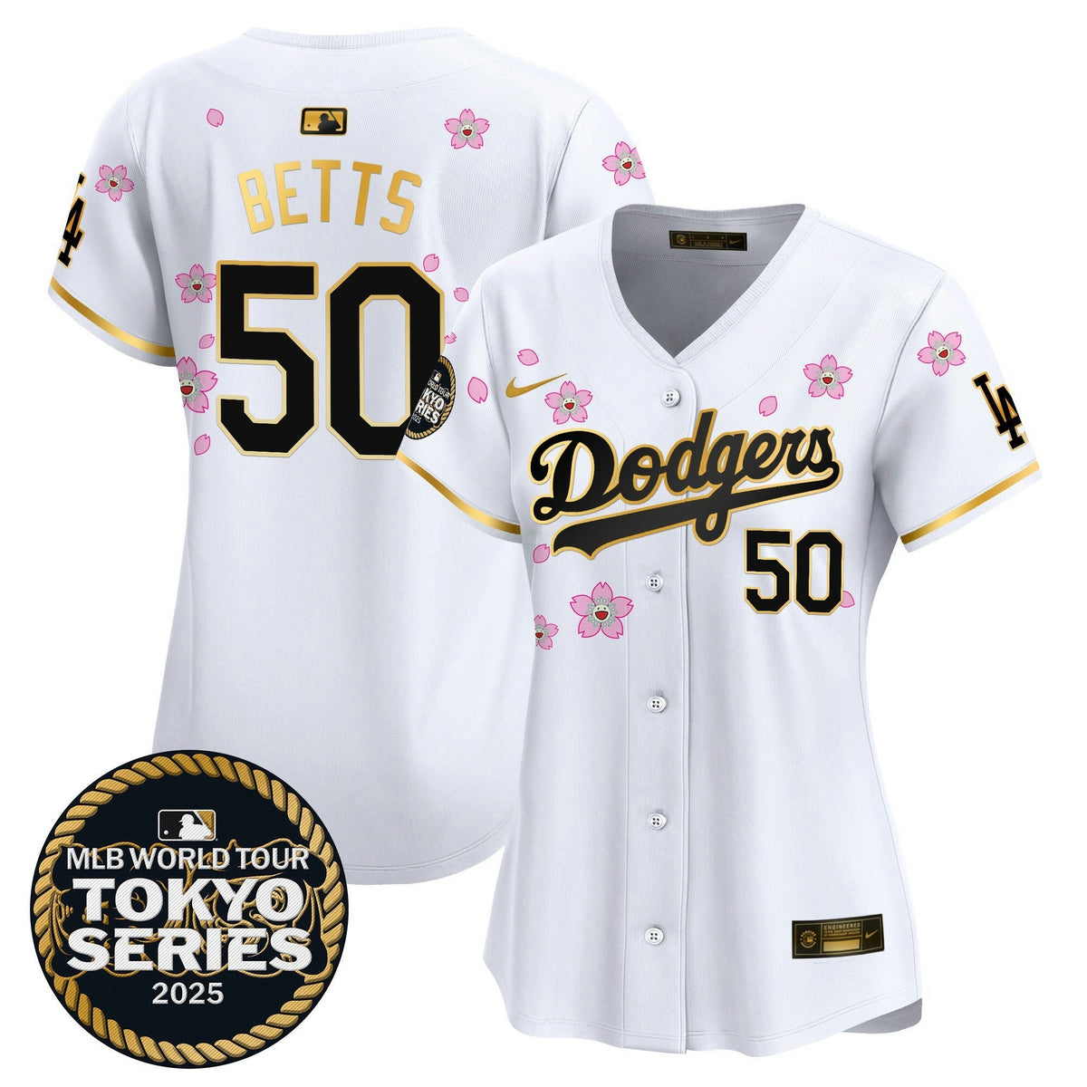 MLB Women’s Tokyo Series 2025 Gold Trim Vapor Premier Limited Jersey V2 – Stitched