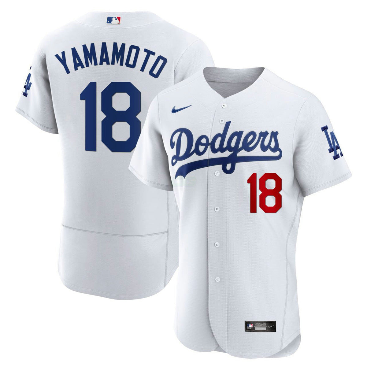 MLB Yoshinobu Yamamoto Los Angeles White Jersey - White