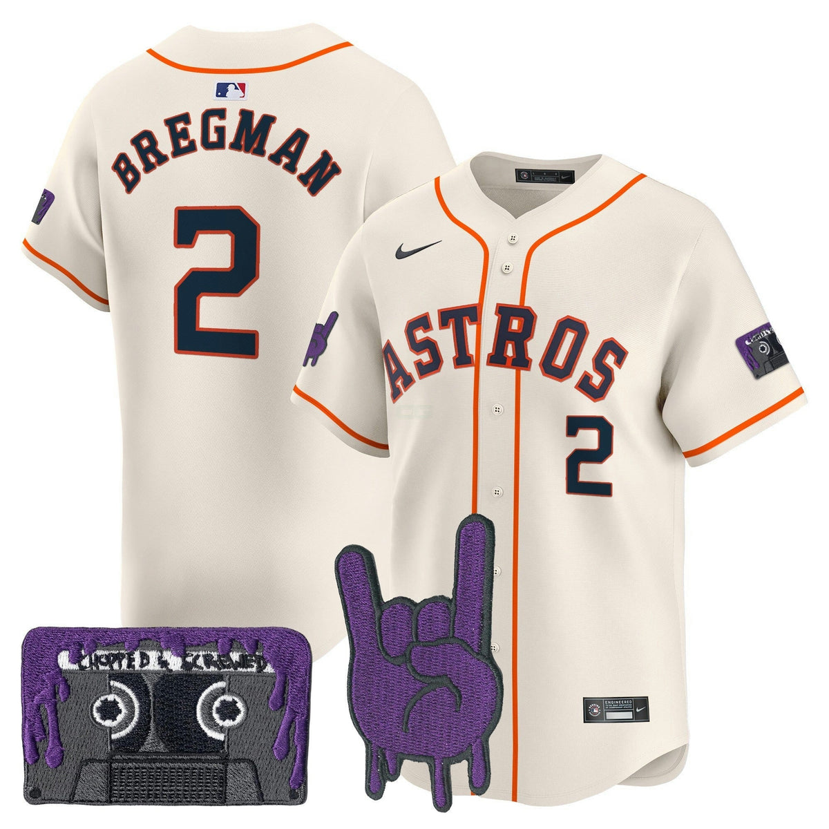 MLB Youth’s Houston DJ Screw Patch Vapor Premier Limited Jersey
