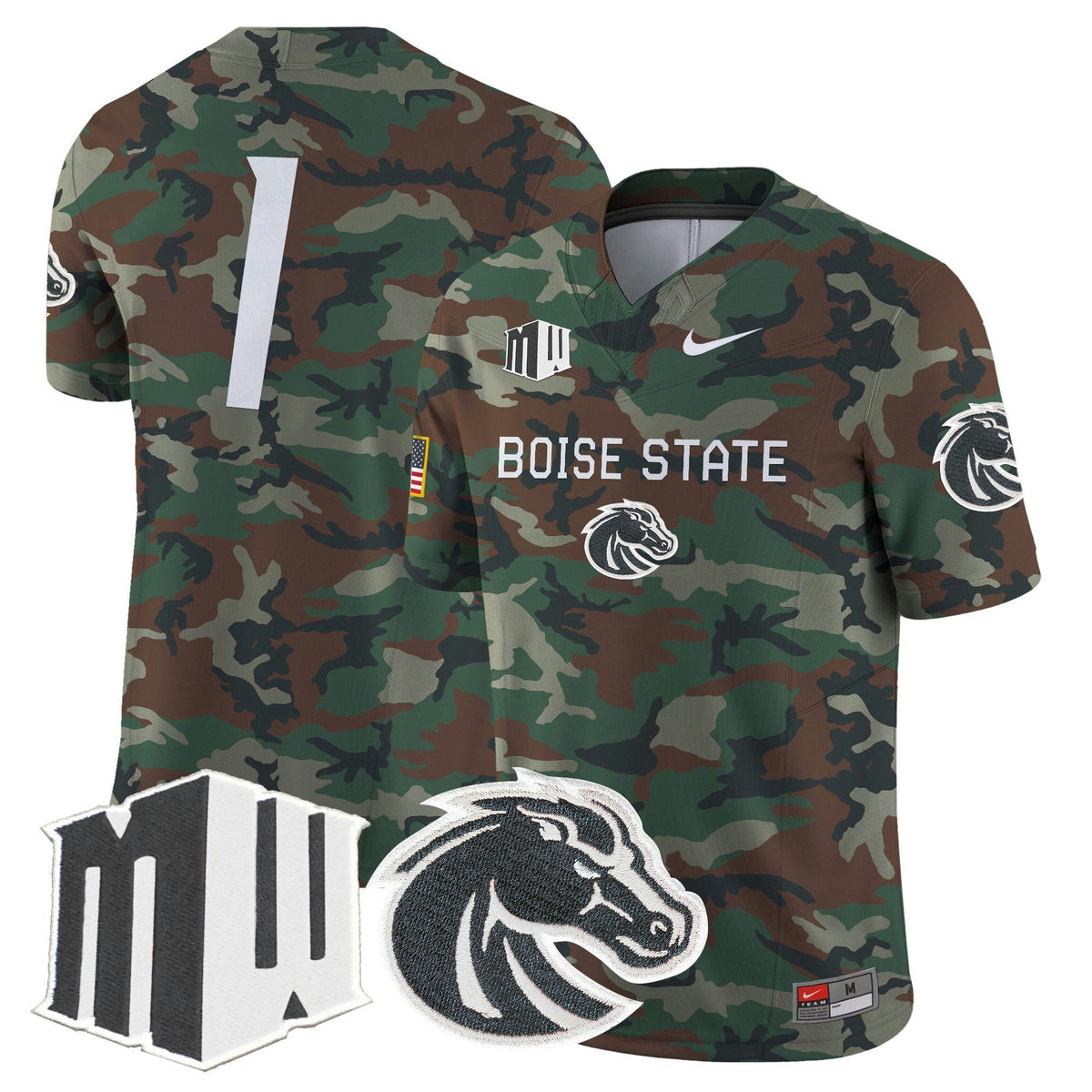 NCAA Boise State Broncos 2024 Military Vapor Limited Jersey