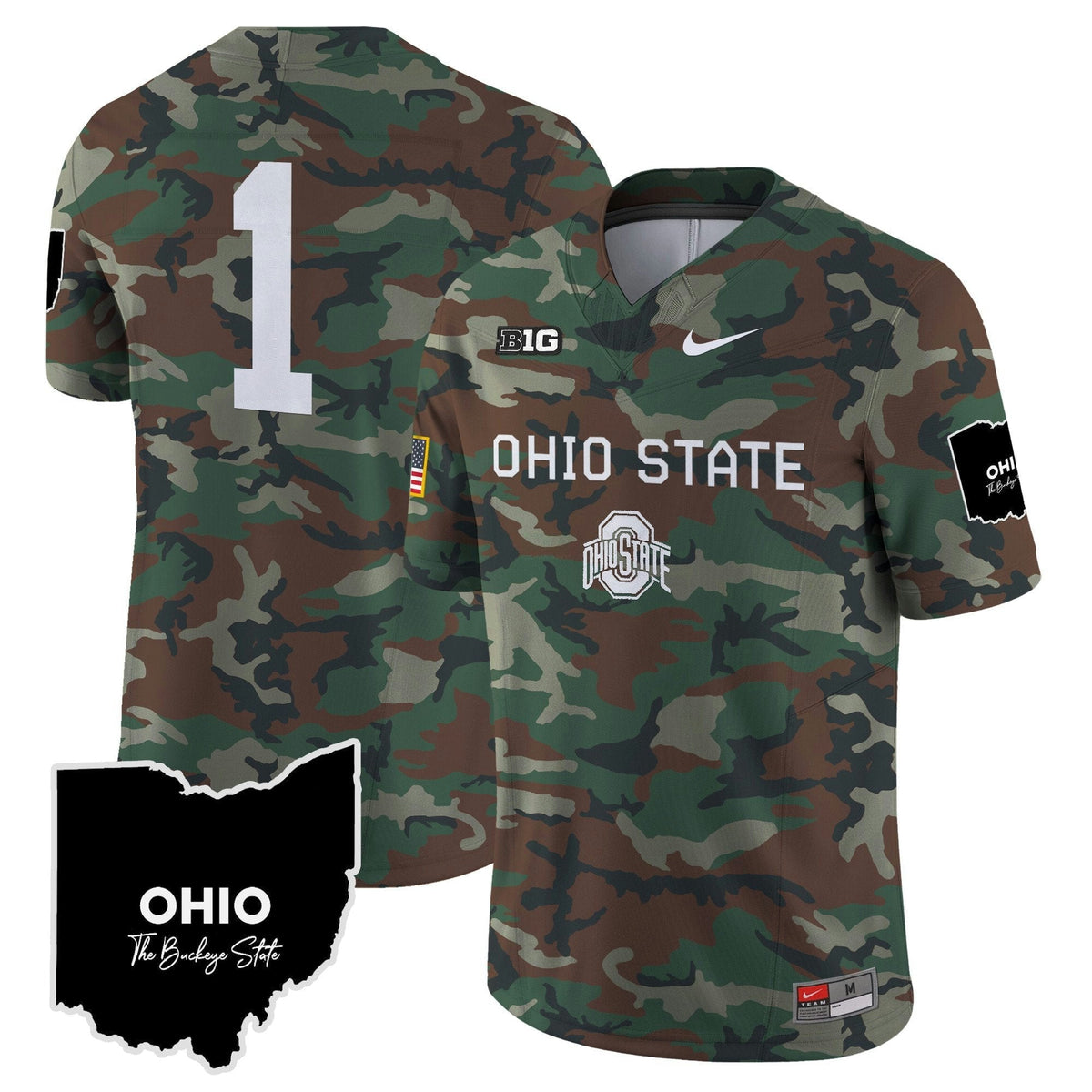 NCAA Ohio State Buckeyes 2024 Military Vapor Limited Jersey