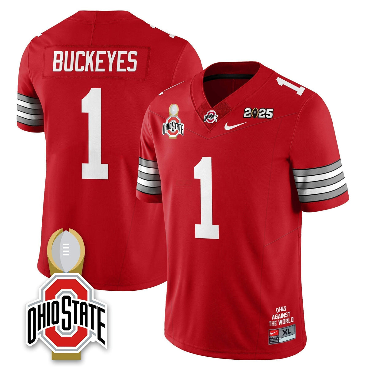 NCAA 2025 College Football Playoff Patch Heritage Stripe Jersey N10