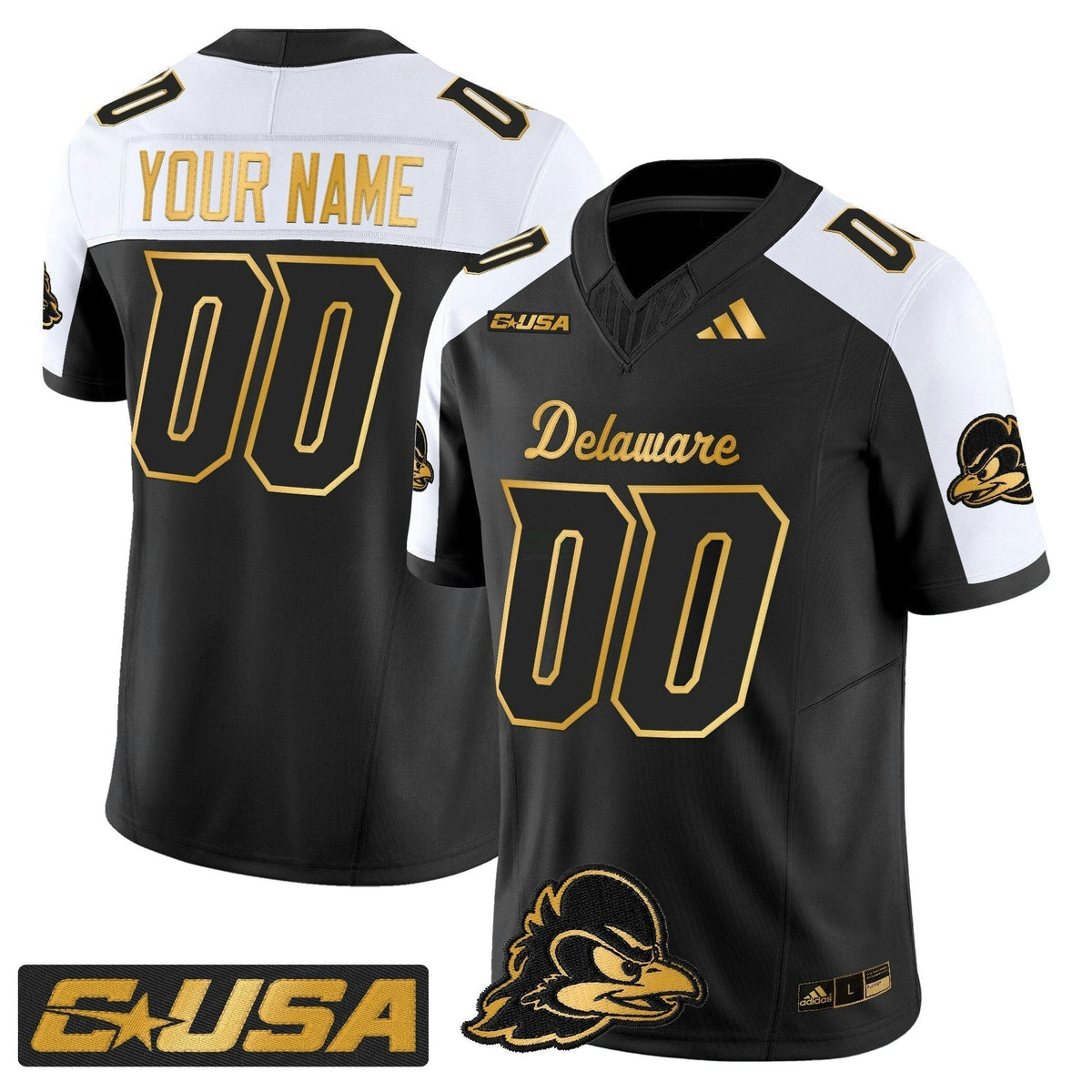 NCAA Delaware Blue Hens 2025 Gold Vapor Limited Jersey - Custom