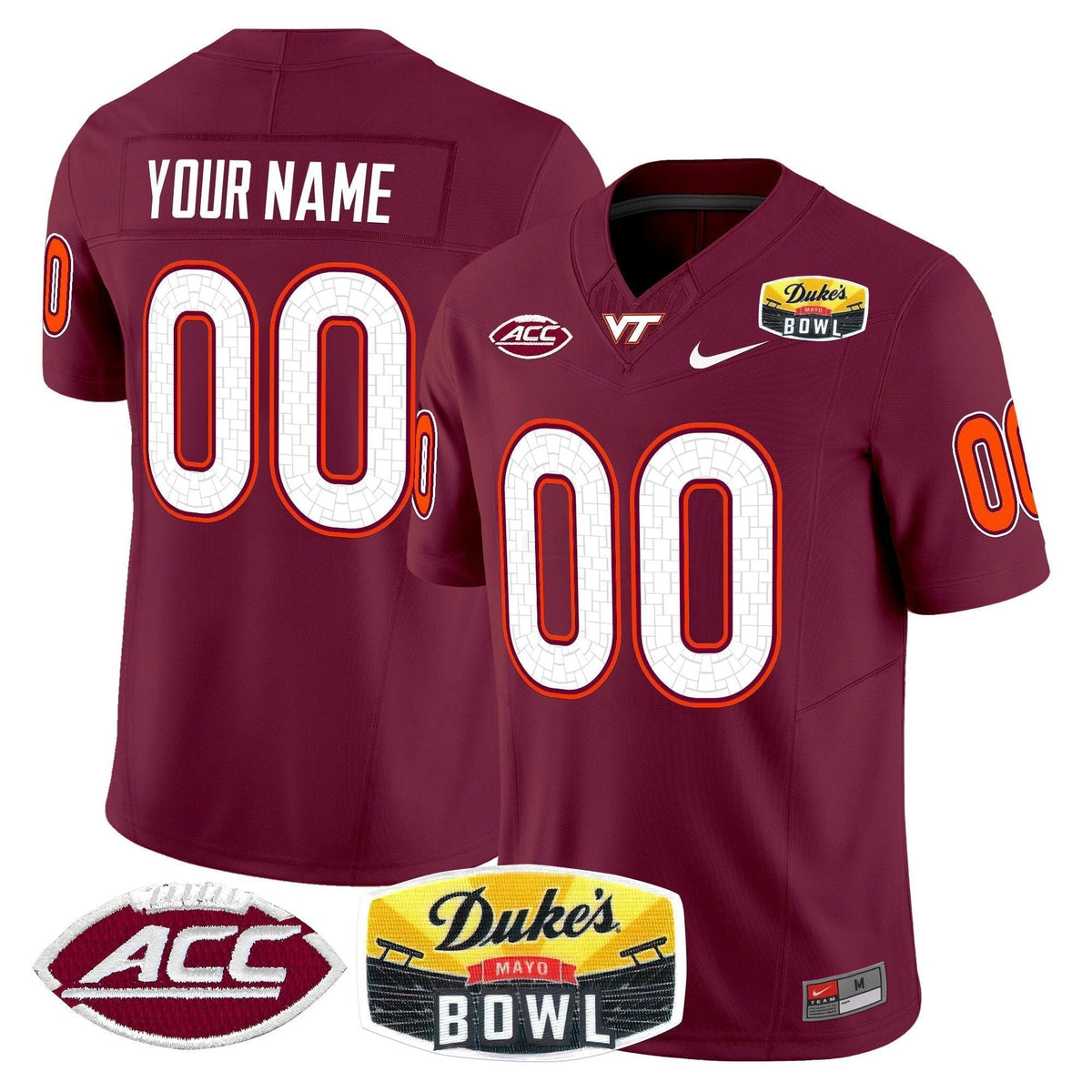 NCAA 2025 Duke's Mayo Bowl Patch Vapor Limited Jersey - Custom