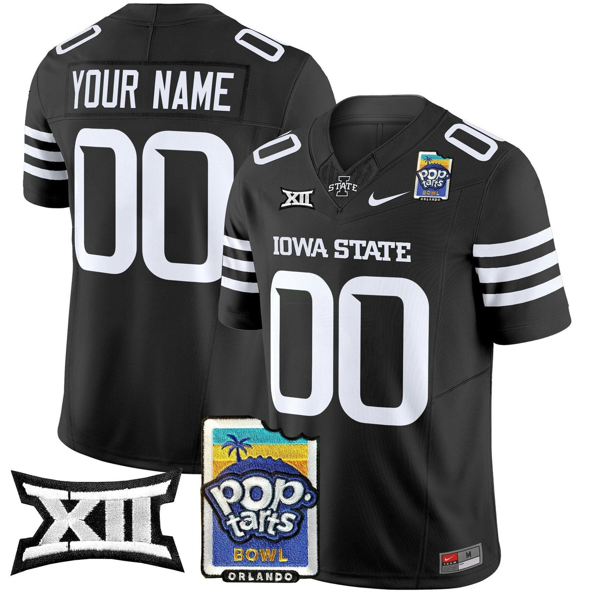 NCAA Iowa State Cyclones 2025 PopTarts Bowl Patch Vapor Limited Jersey - Custom