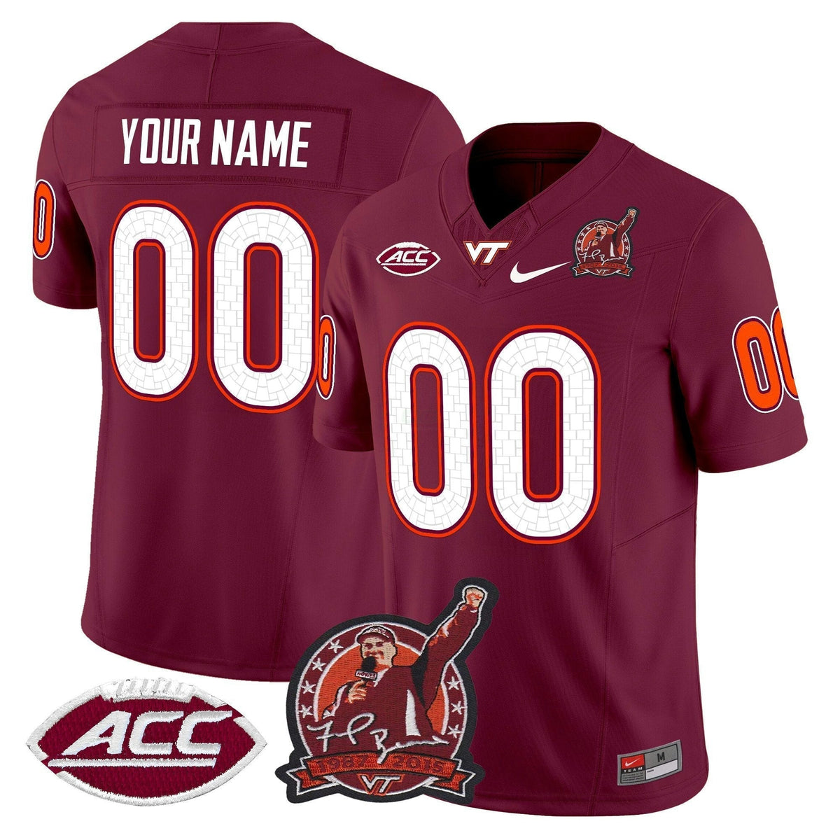 NCAA Coach Frank Beamer Patch 2025 Vapor Limited Jersey - Custom