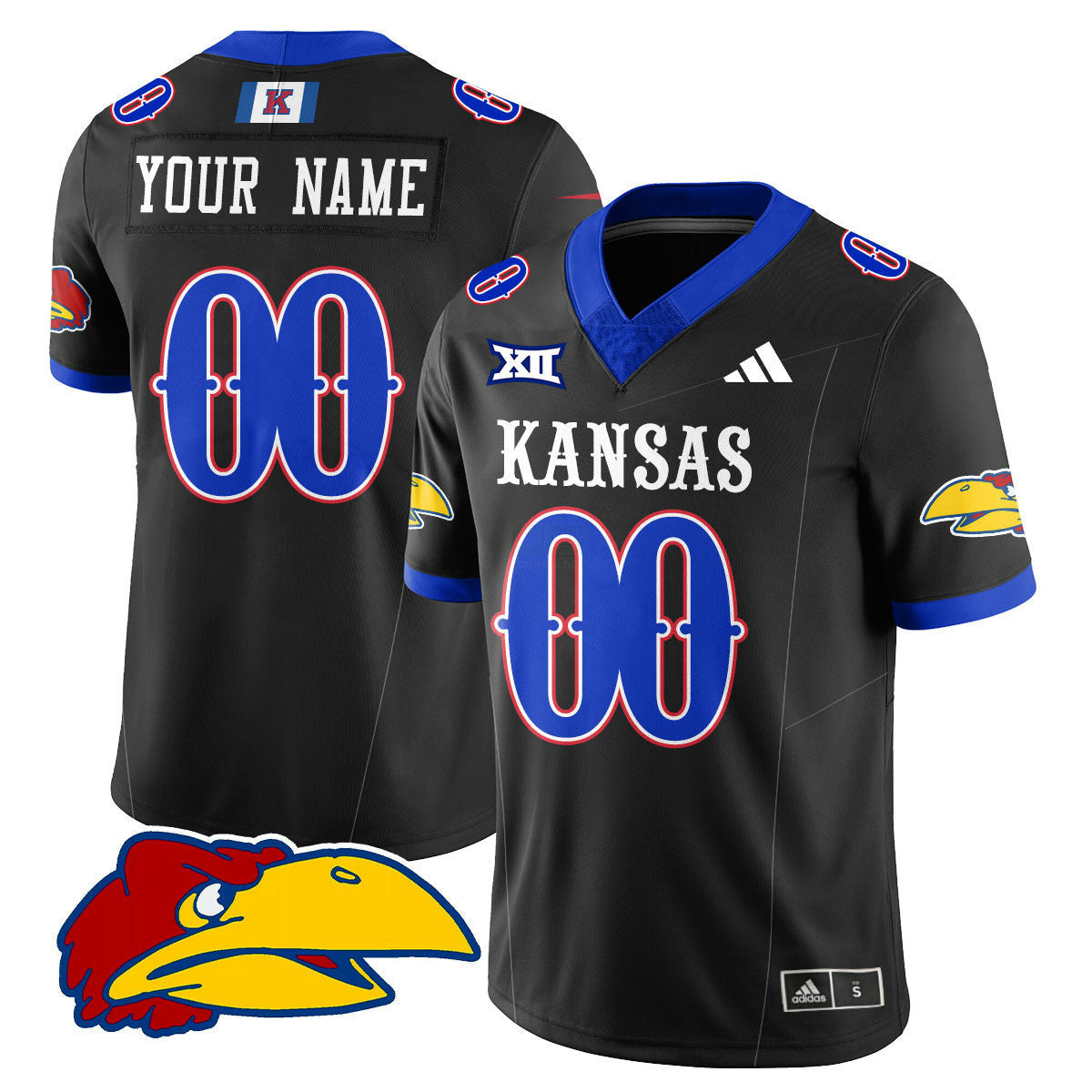 NCAA Kansas Jayhawks Custom Football 2025 Limited Jersey