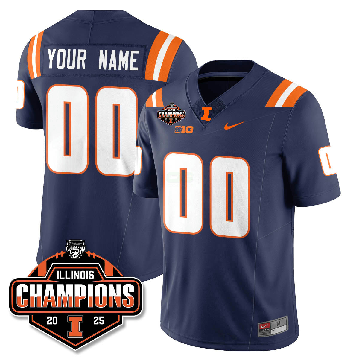 NCAA Football 2025 Music City Bowl Champions Limited Jersey - Custom