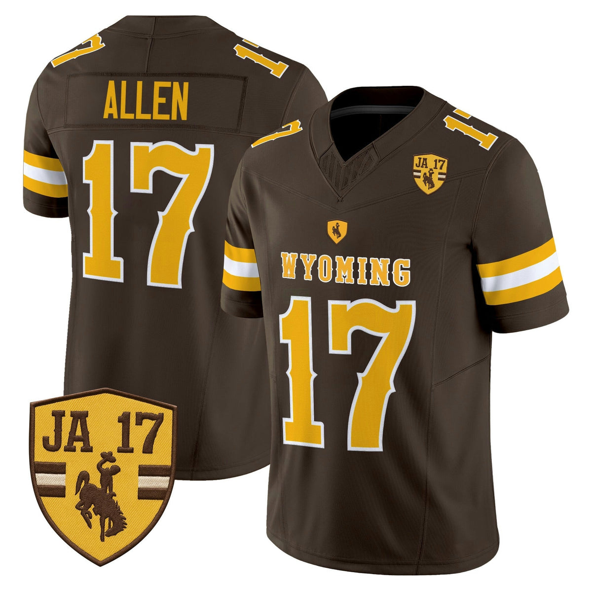 NCAA Josh Allen Wyoming Cowboys 'Retro Edition' Vapor Limited Jersey - JA 17 Patch