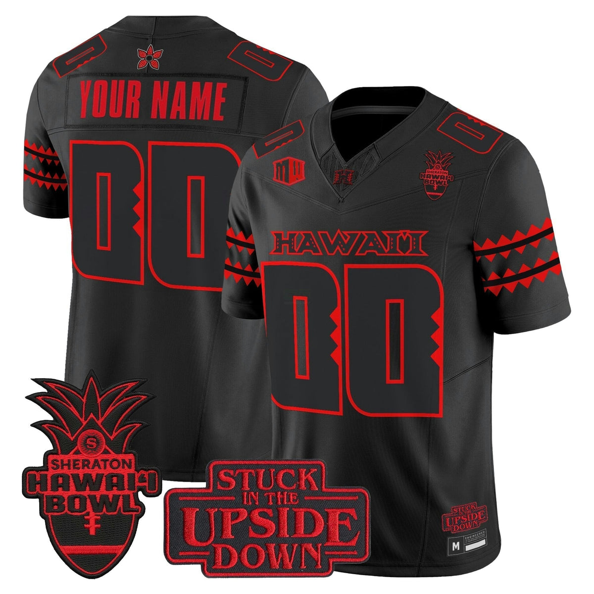 NCAA Hawaii Rainbow Warriors 'Stranger Things Edition' Vapor Limited Jersey - 2025 Hawai'i Bowl Patch - Custom