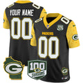NFL 100th Season & Home Patch Cheese Vapor Limited Jersey